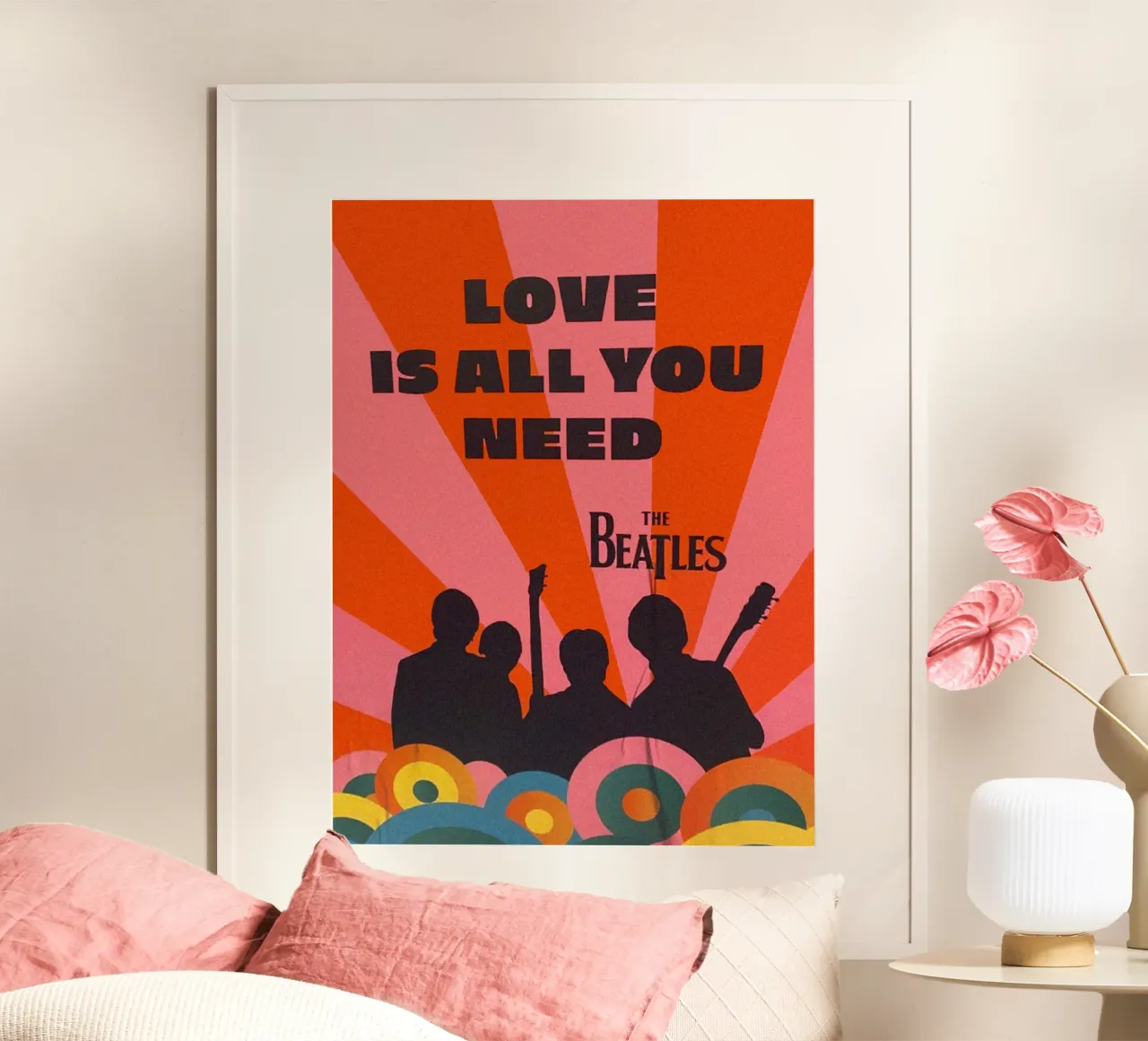 Torna ai Beatles poster con telaio in plastica da nabcu