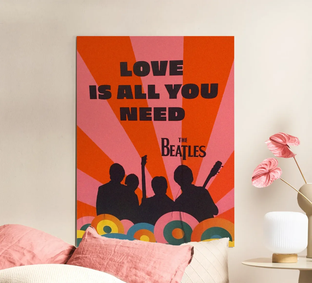 Torna ai Beatles poster con telaio in plastica da nabcu