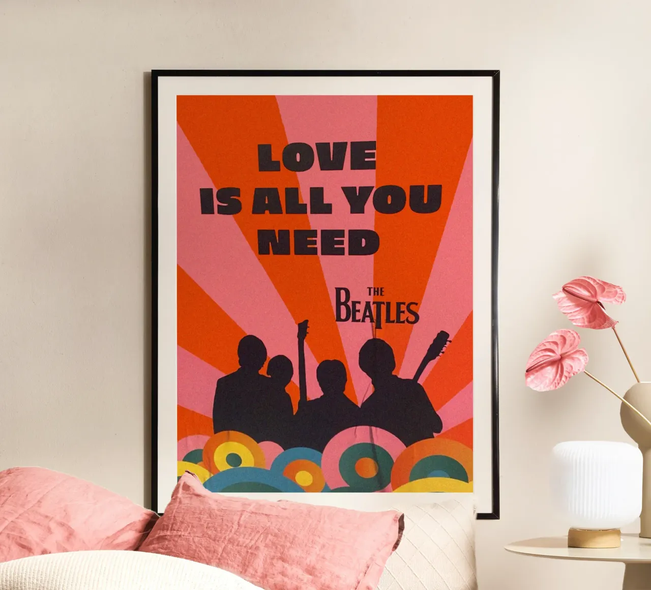 Torna ai Beatles poster con telaio in plastica da nabcu