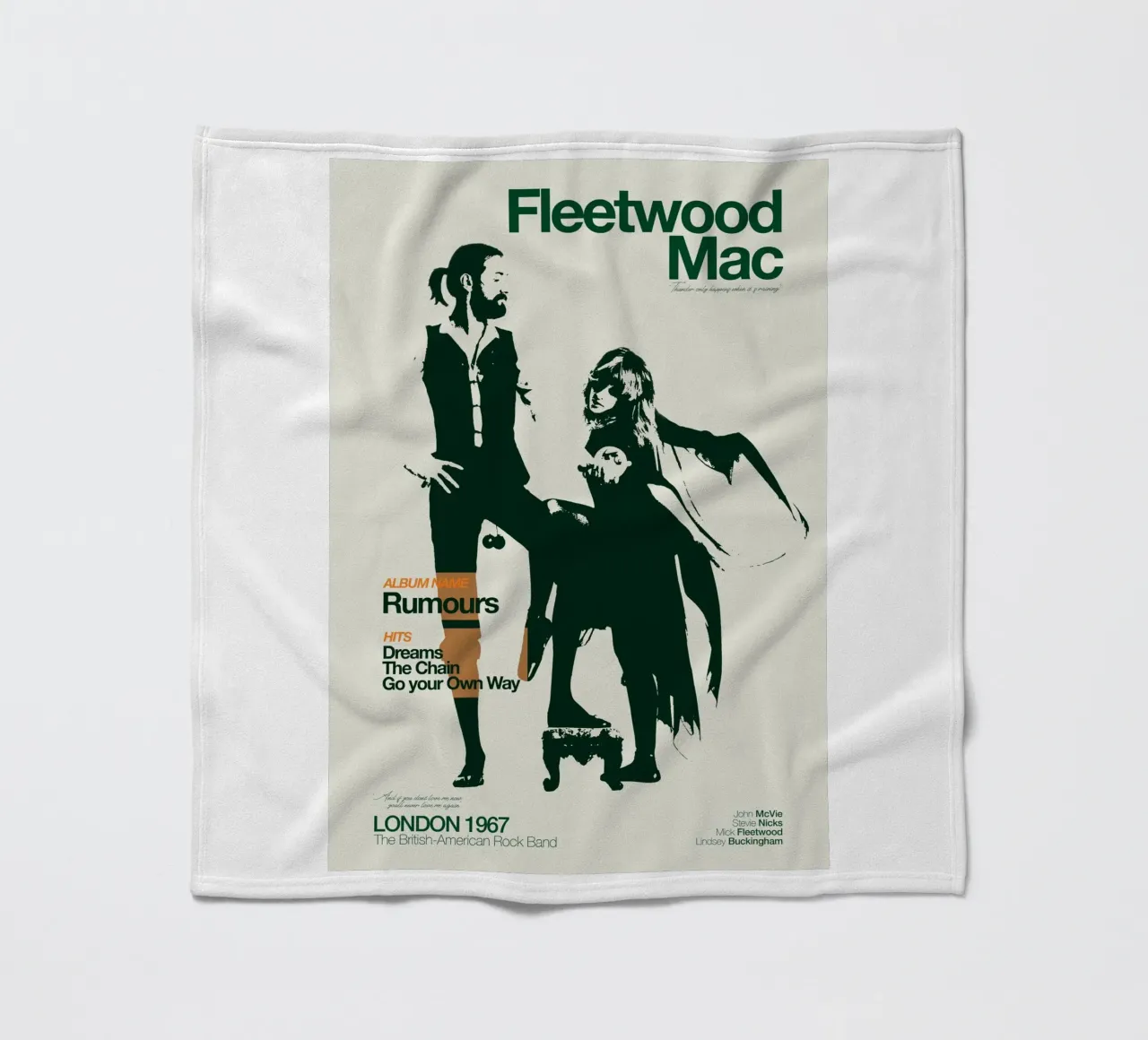 Rumours Album Fleetwood Mac coperta in pile da mbapesartur