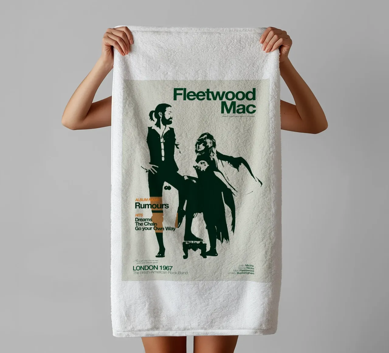Rumours Album Fleetwood Mac asciugamano da bagno da mbapesartur