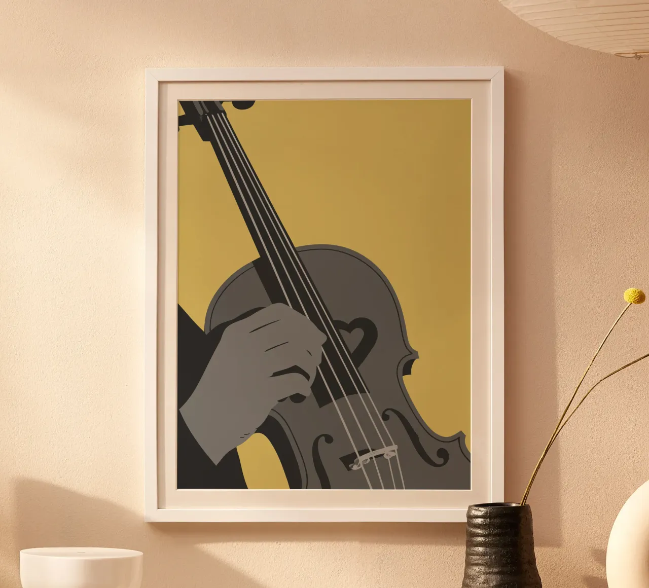 Suonare il violino poster con telaio in alluminio da MUSIC EDITION