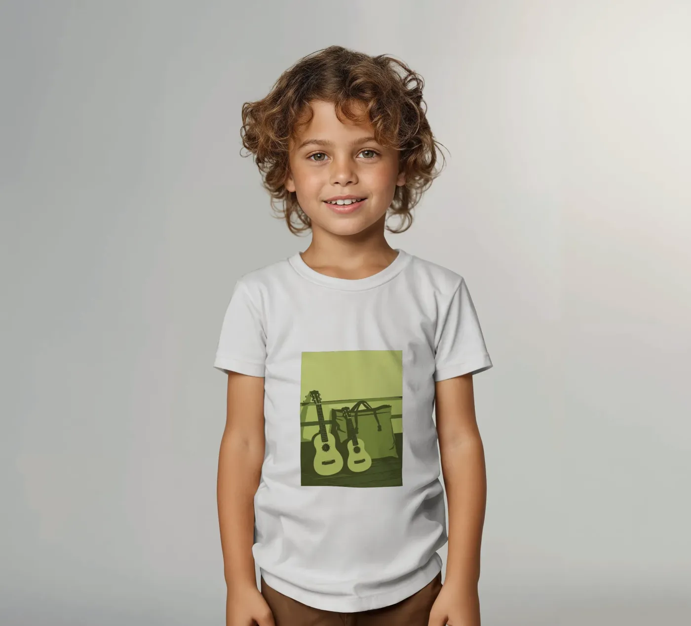 Twee gitaren kinder t-shirt van MUSIC EDITION
