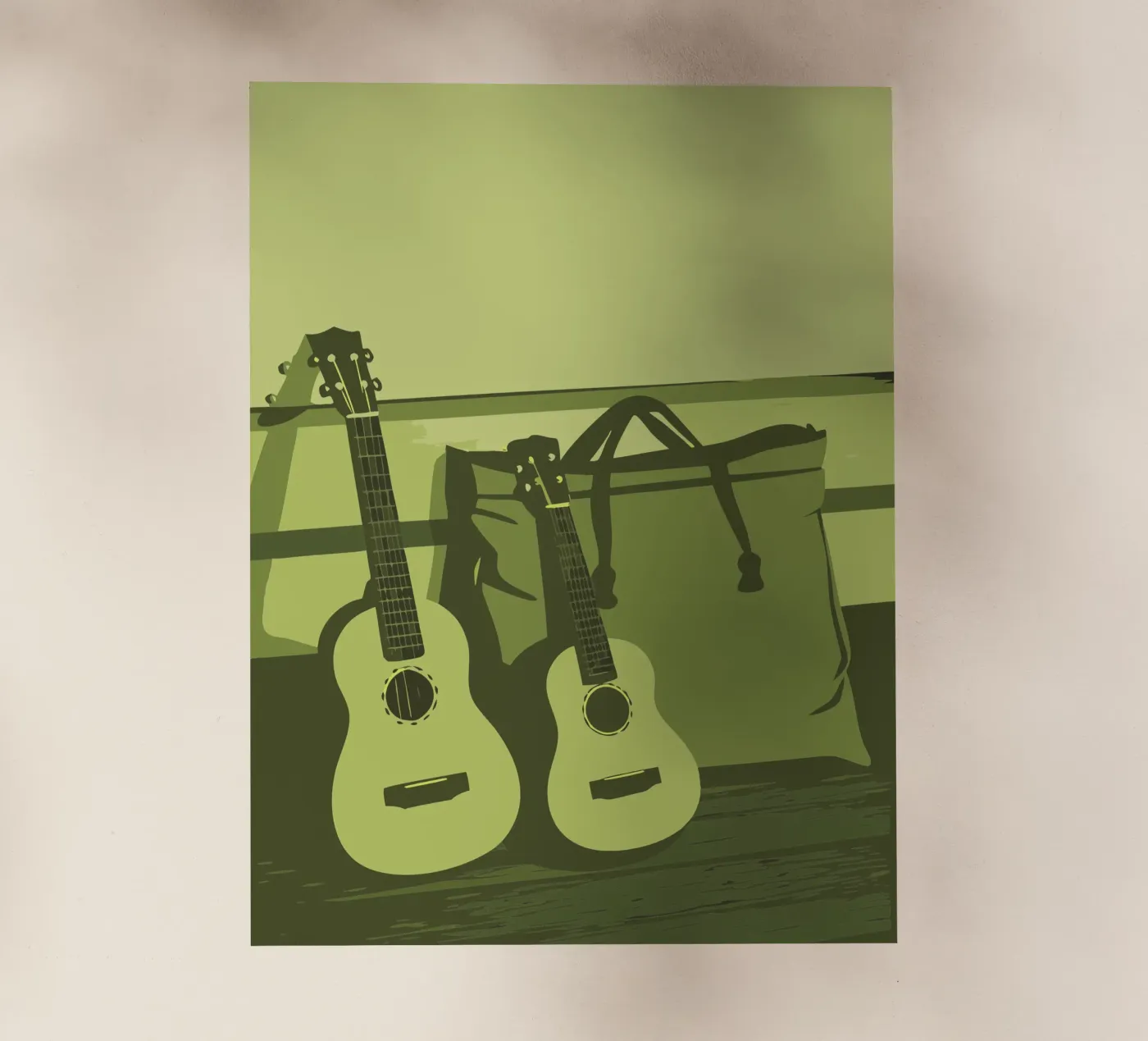 Twee gitaren backlit folie van MUSIC EDITION