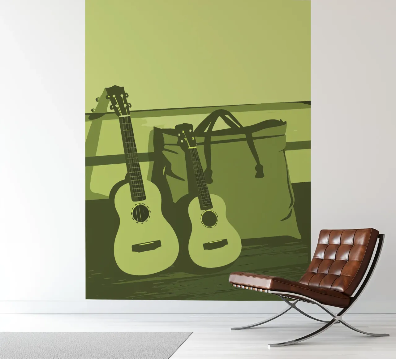 Twee gitaren fotobehang van MUSIC EDITION