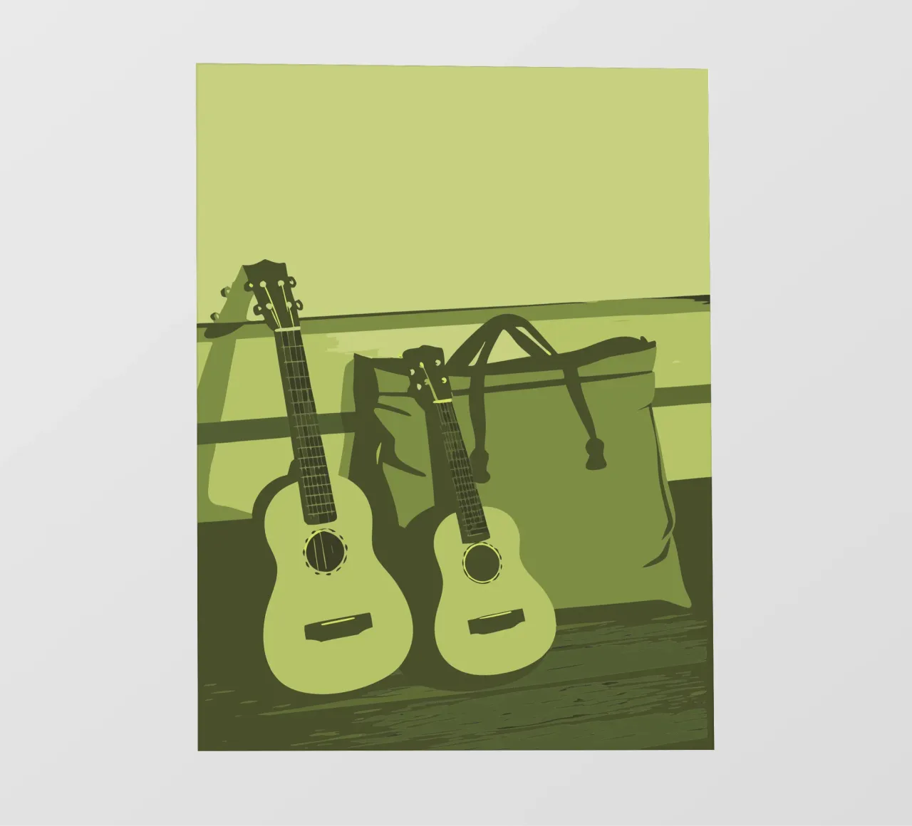 Twee gitaren fotobehang van MUSIC EDITION