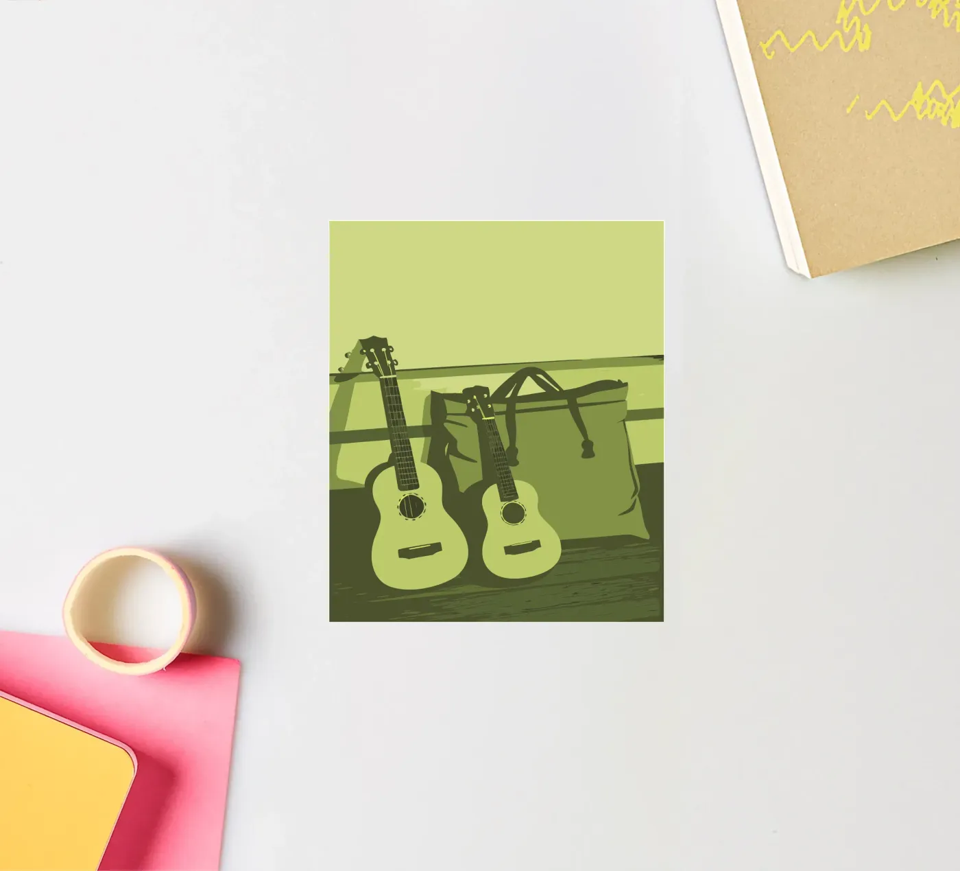 Due chitarre adesivo da MUSIC EDITION