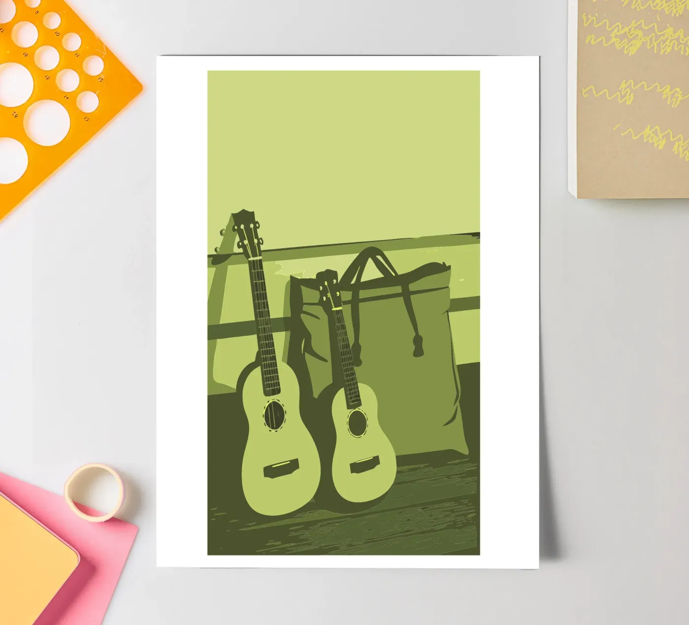 Two Guitars sticker sheet by MUSIC EDITION