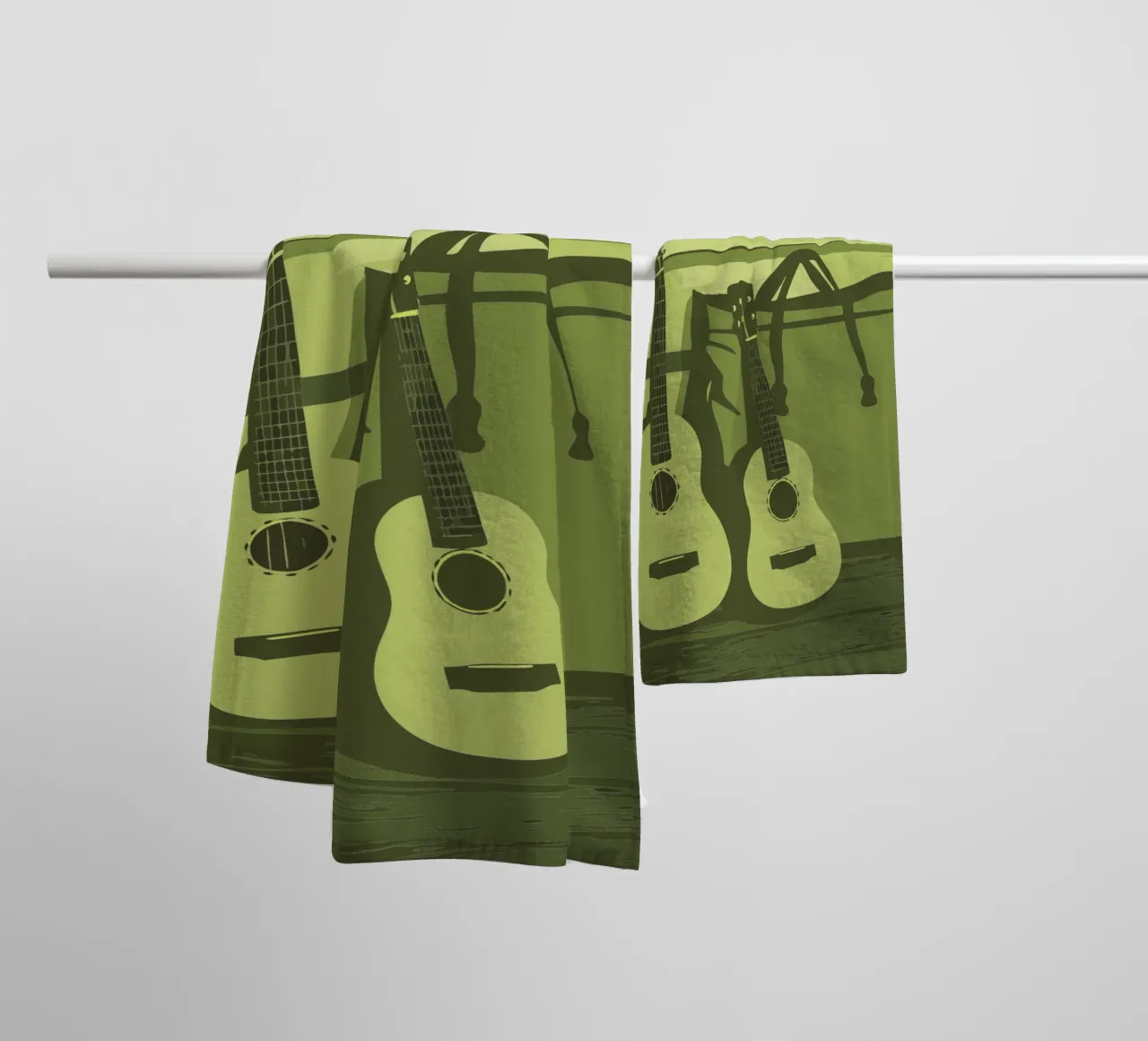Twee gitaren badhanddoek van MUSIC EDITION