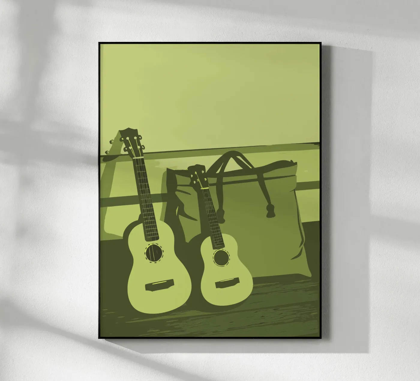 Twee gitaren acryl van MUSIC EDITION