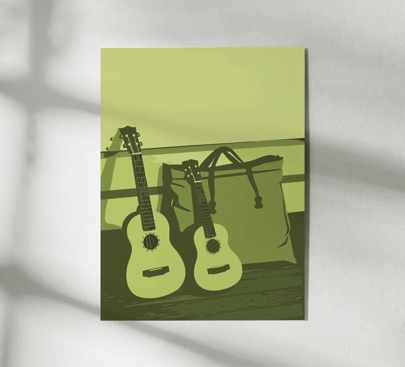 Twee gitaren acryl van MUSIC EDITION