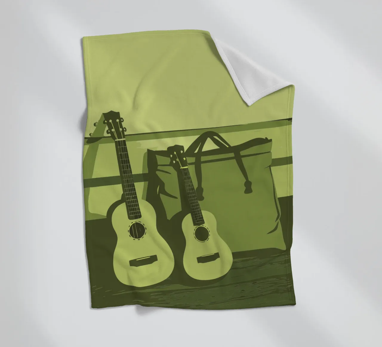 Zwei Gitarren Fleecedecke von MUSIC EDITION