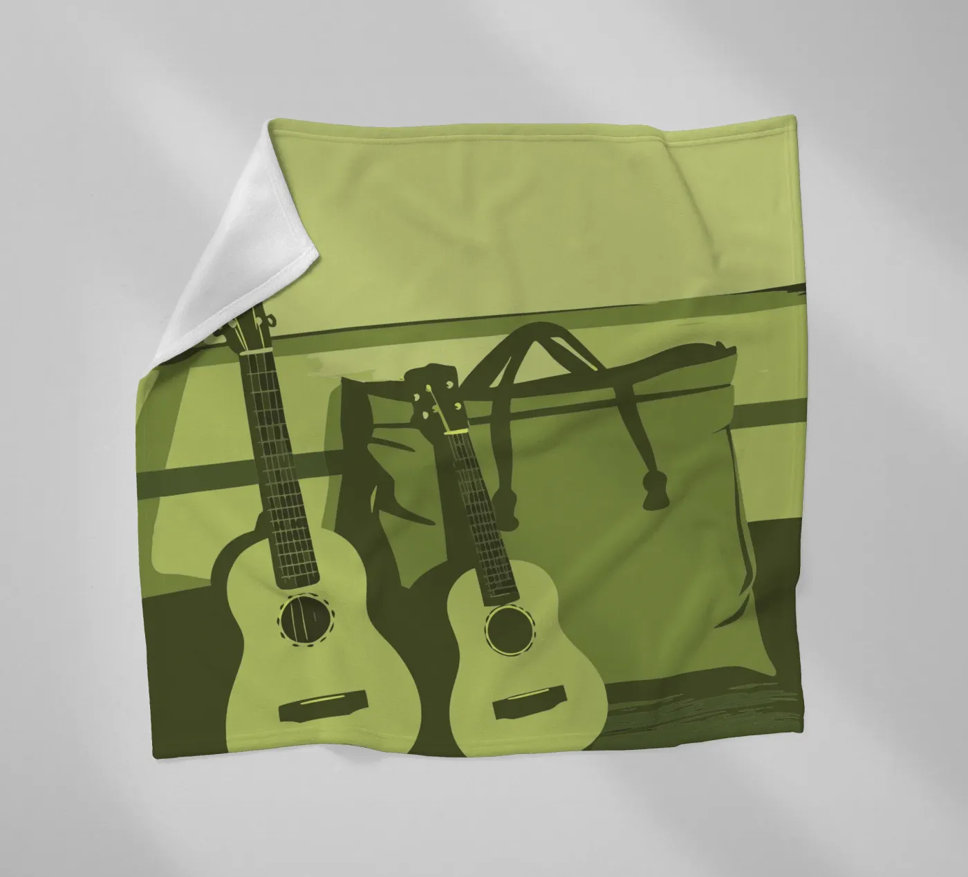 Zwei Gitarren Fleecedecke von MUSIC EDITION