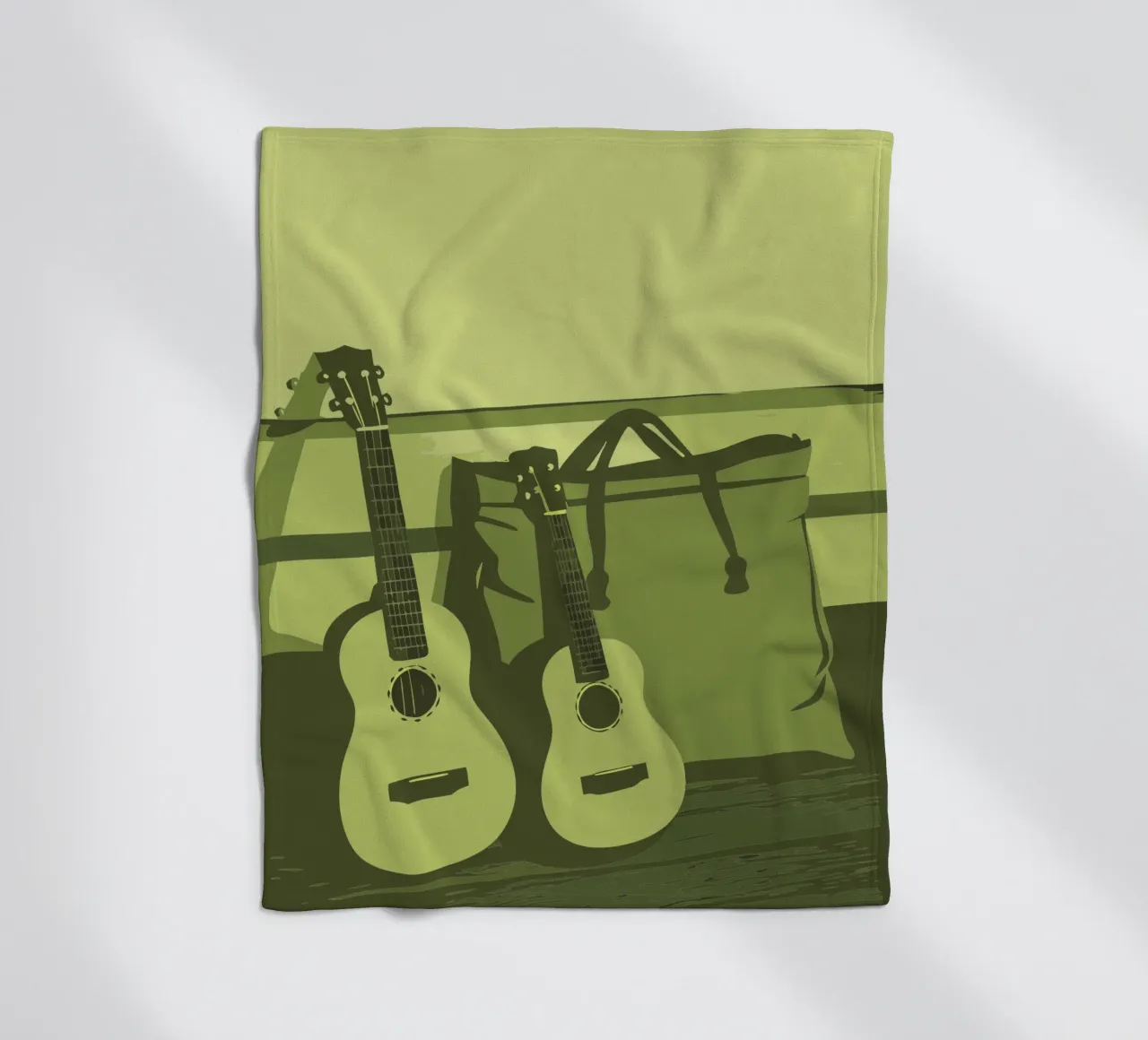 Zwei Gitarren Fleecedecke von MUSIC EDITION