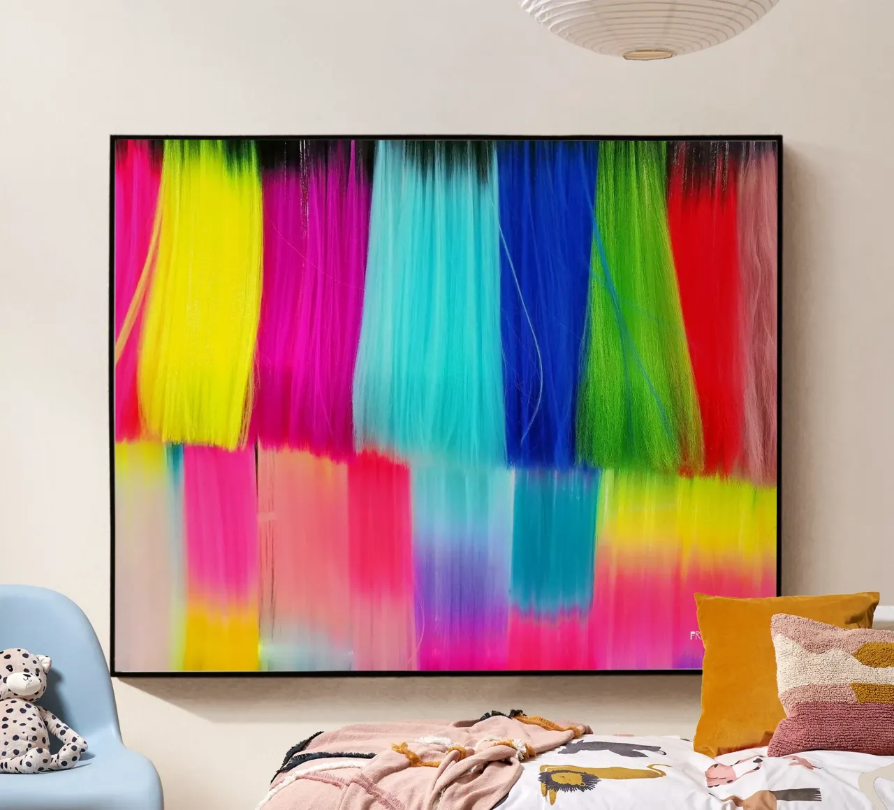 frei:farben (Bunte Haarsträhnen) plexiglass da Frida + frei