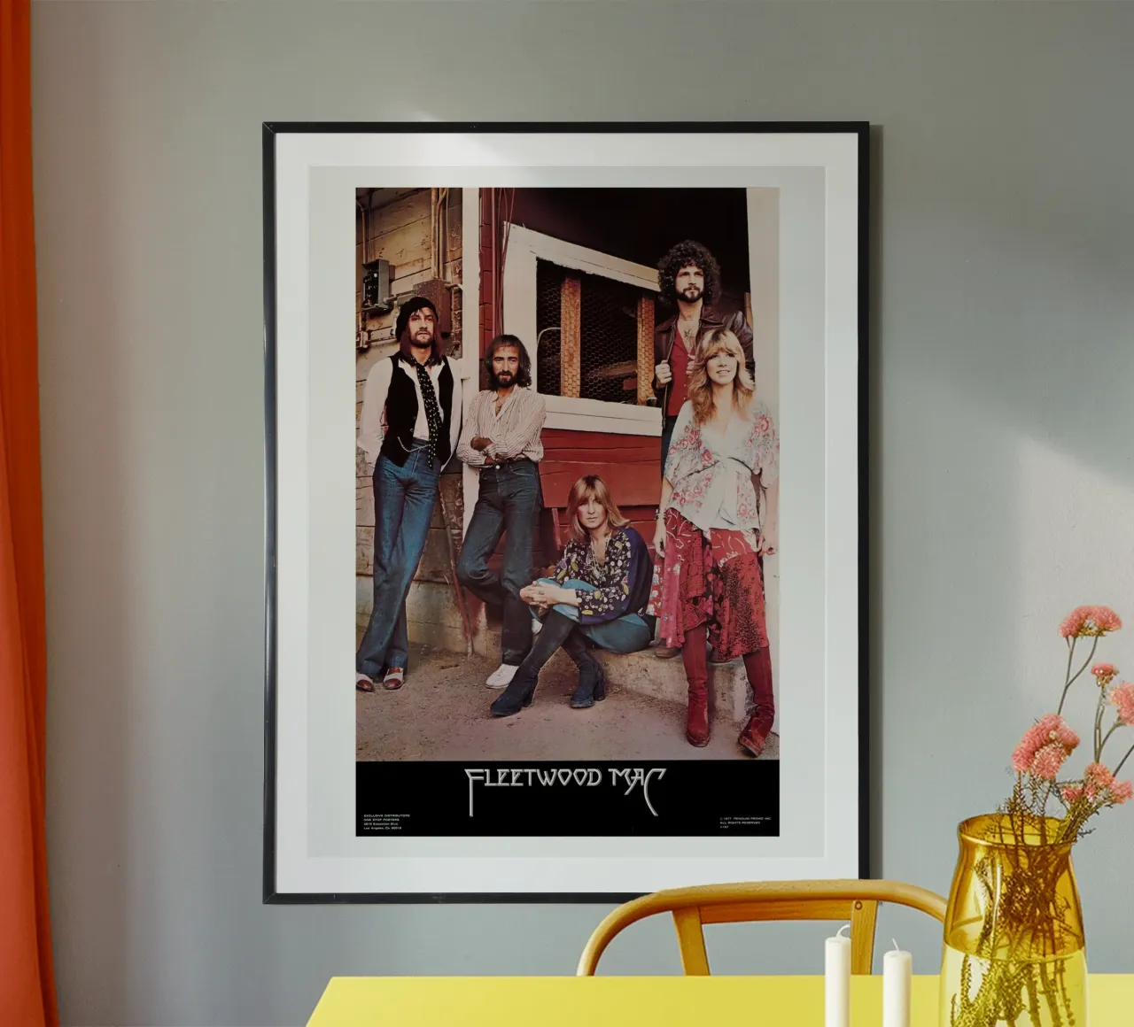 Ritratto d'epoca della band leggende Fleetwood Mac poster da mbapesartur