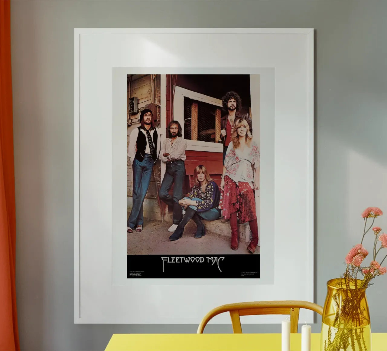 Ritratto d'epoca della band leggende Fleetwood Mac poster da mbapesartur