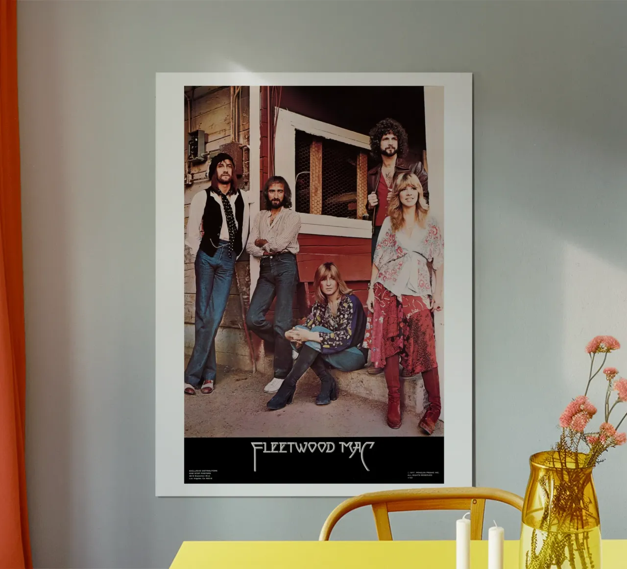 Ritratto d'epoca della band leggende Fleetwood Mac poster da mbapesartur