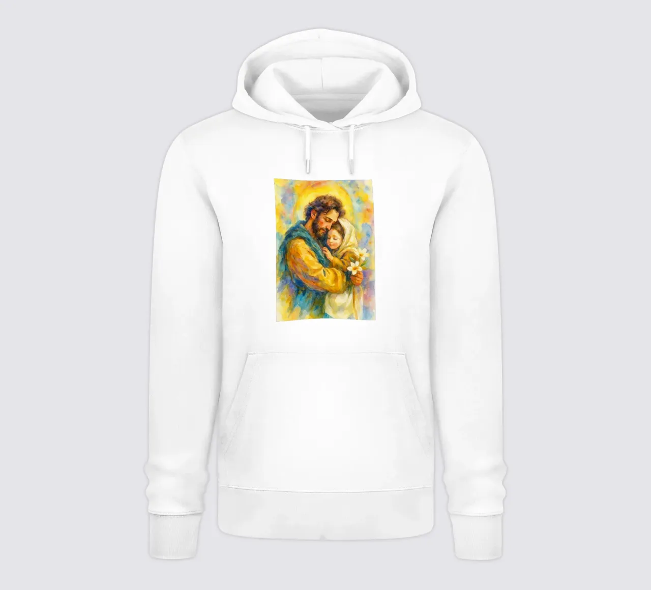 San Giuseppe Cattolico felpa con cappuccio da kadilans