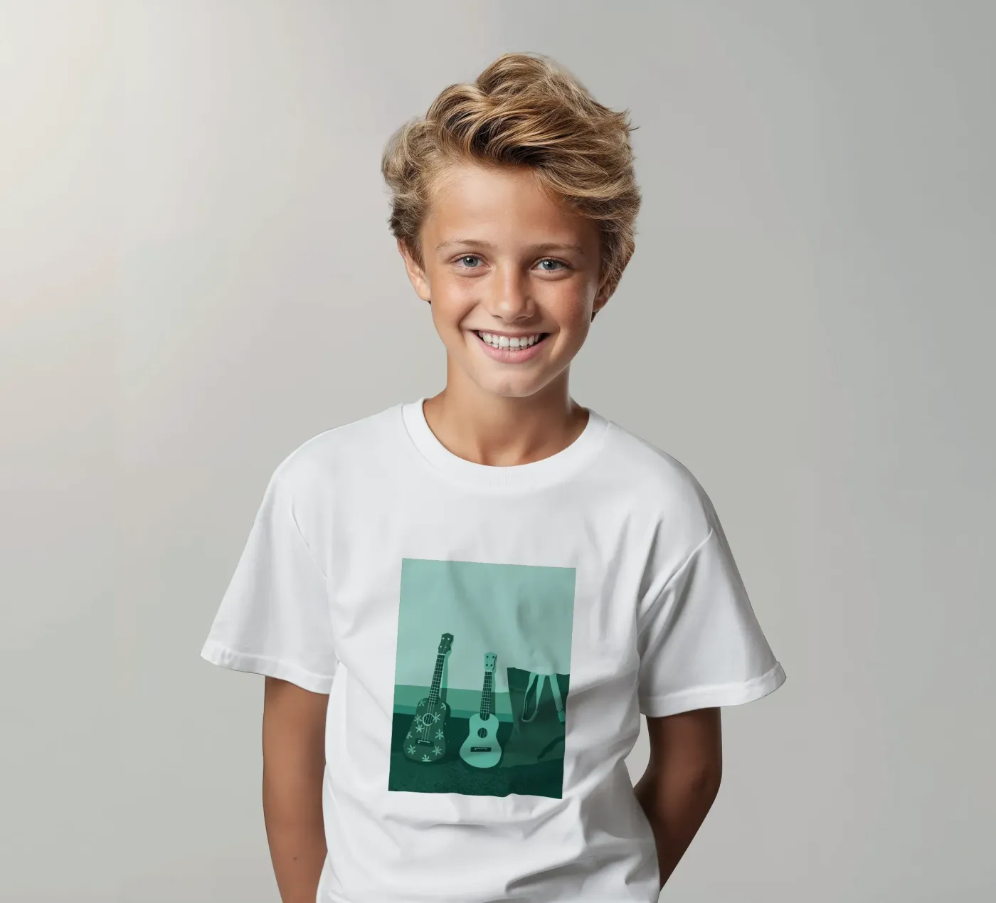 Due chitarre t-shirt bambini da MUSIC EDITION
