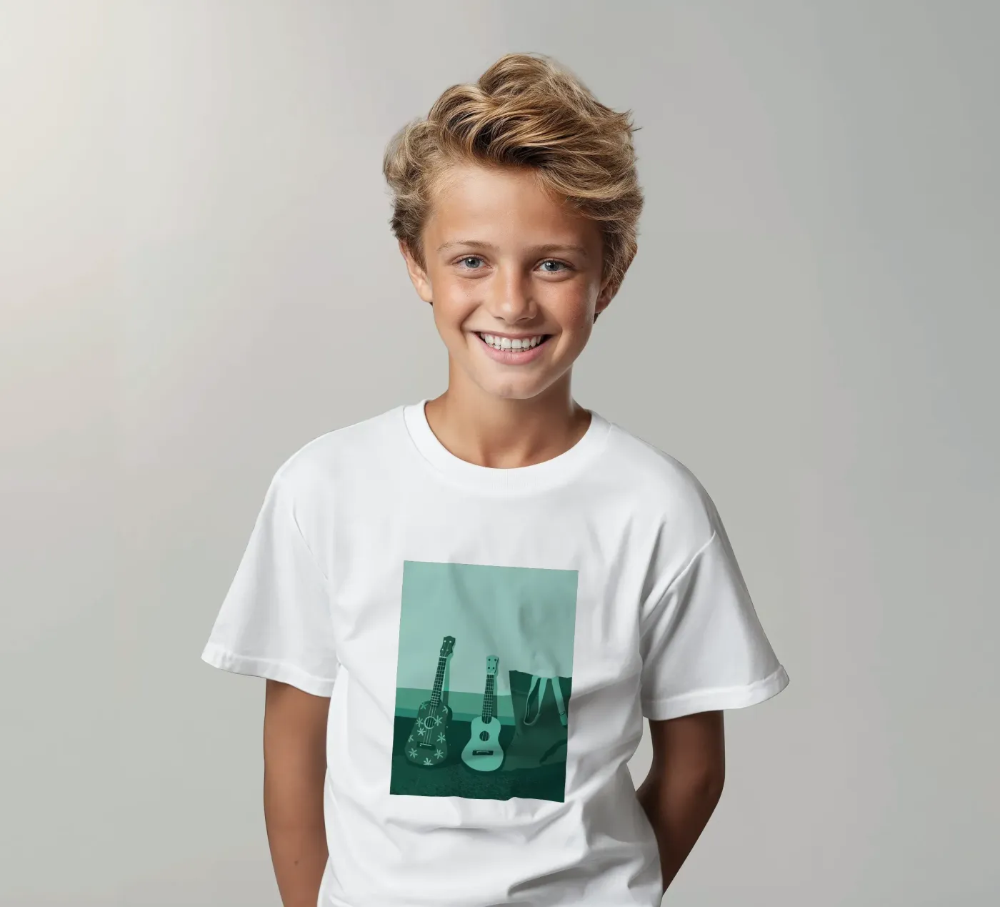 Due chitarre t-shirt bambini da MUSIC EDITION