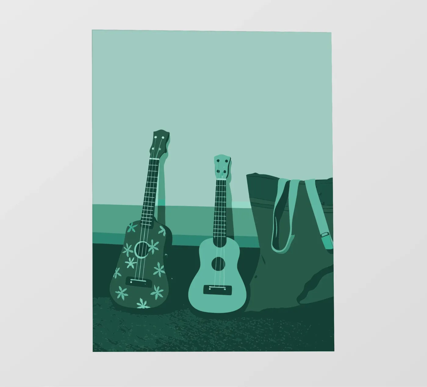 Twee gitaren fotobehang van MUSIC EDITION