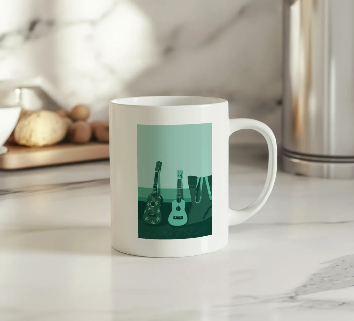 Two Guitars ceramic mug by MUSIC EDITION