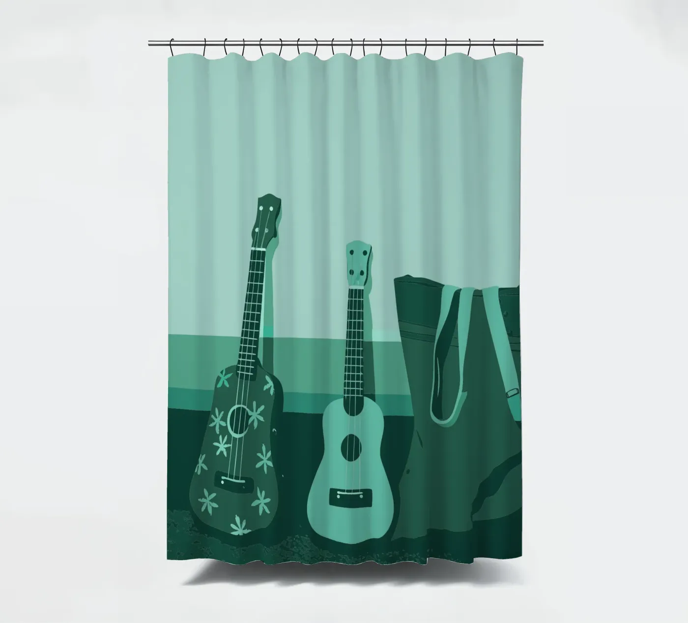 Twee gitaren douchegordijn van MUSIC EDITION