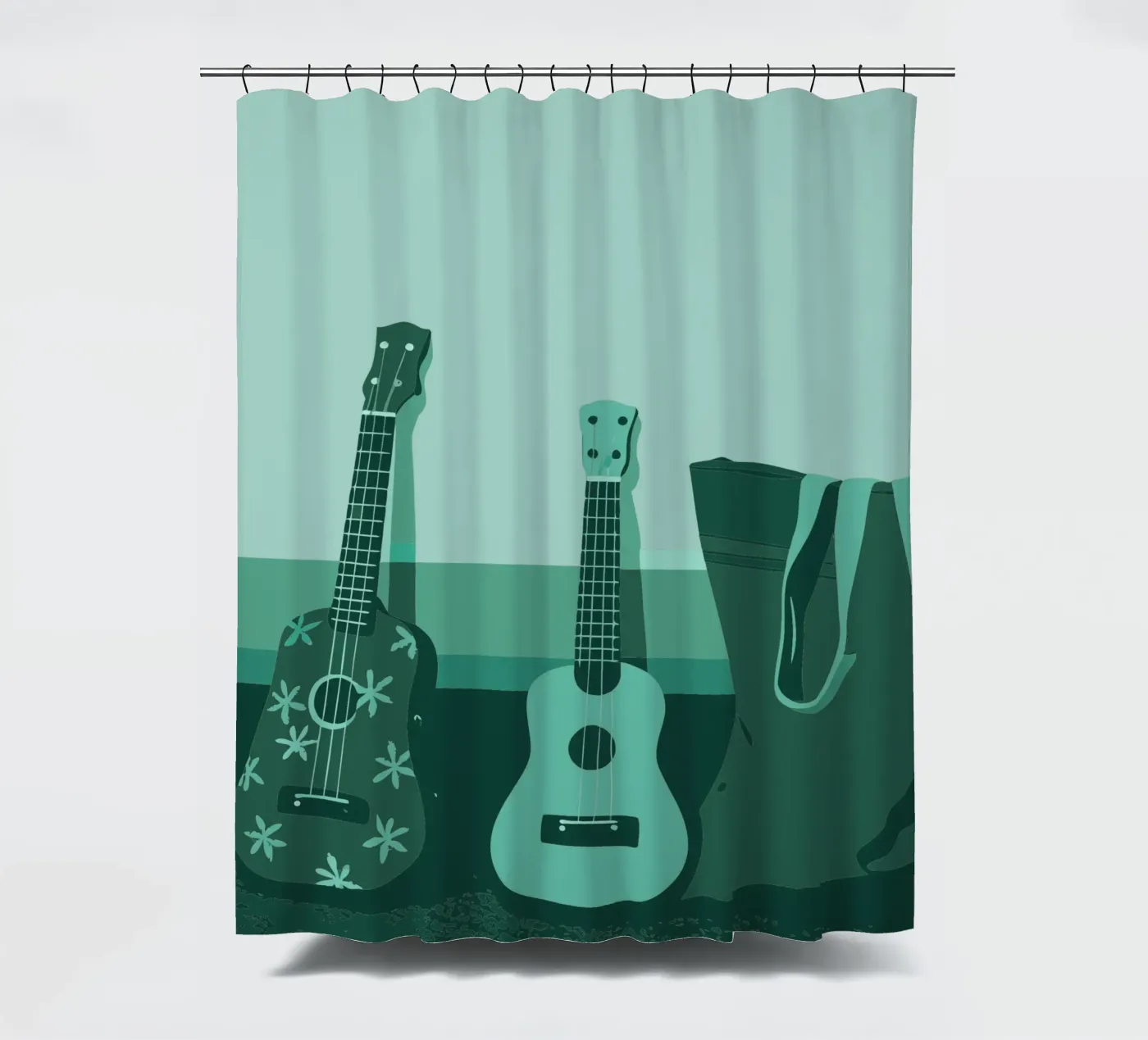 Twee gitaren douchegordijn van MUSIC EDITION