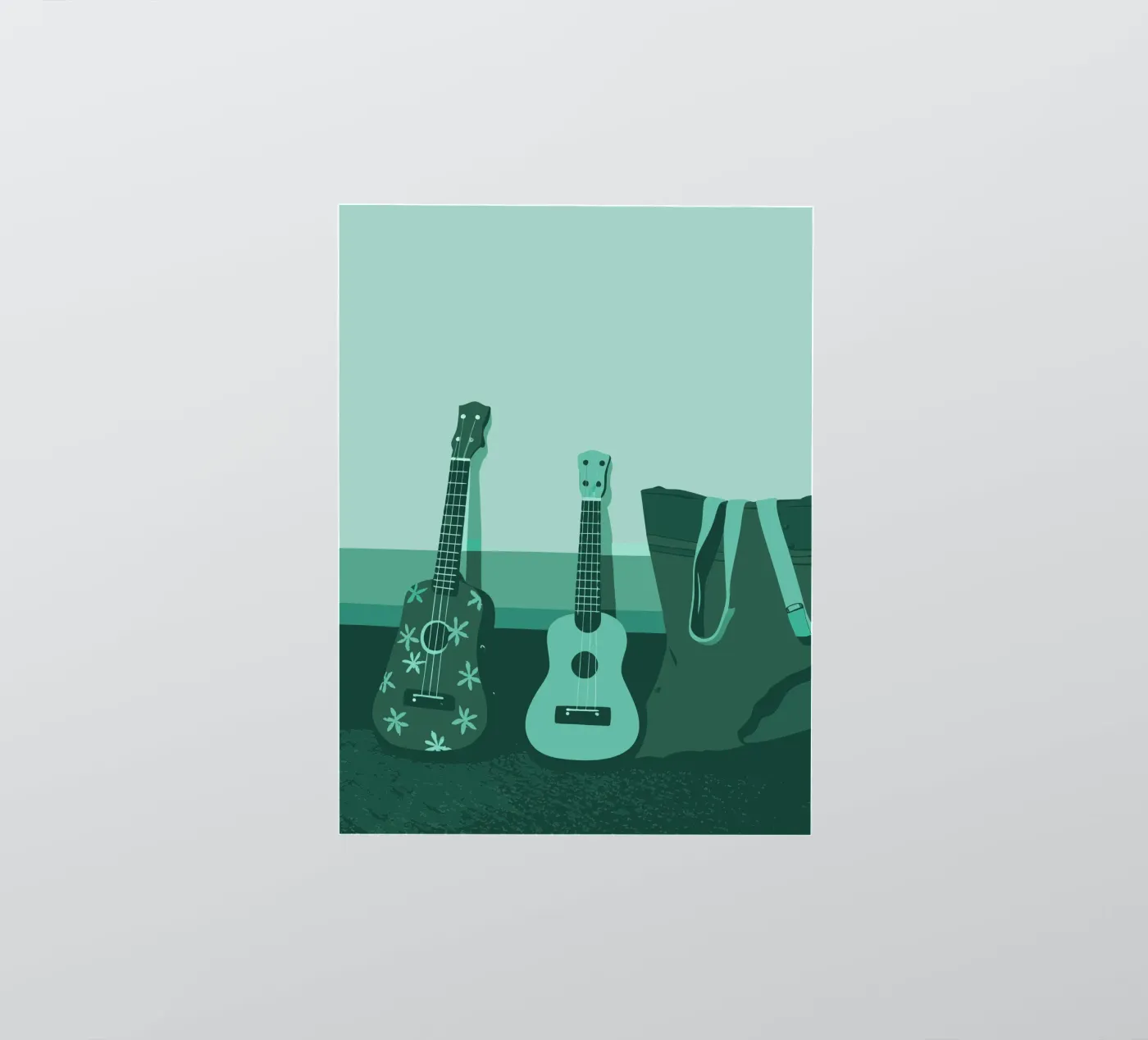 Twee gitaren sticker van MUSIC EDITION