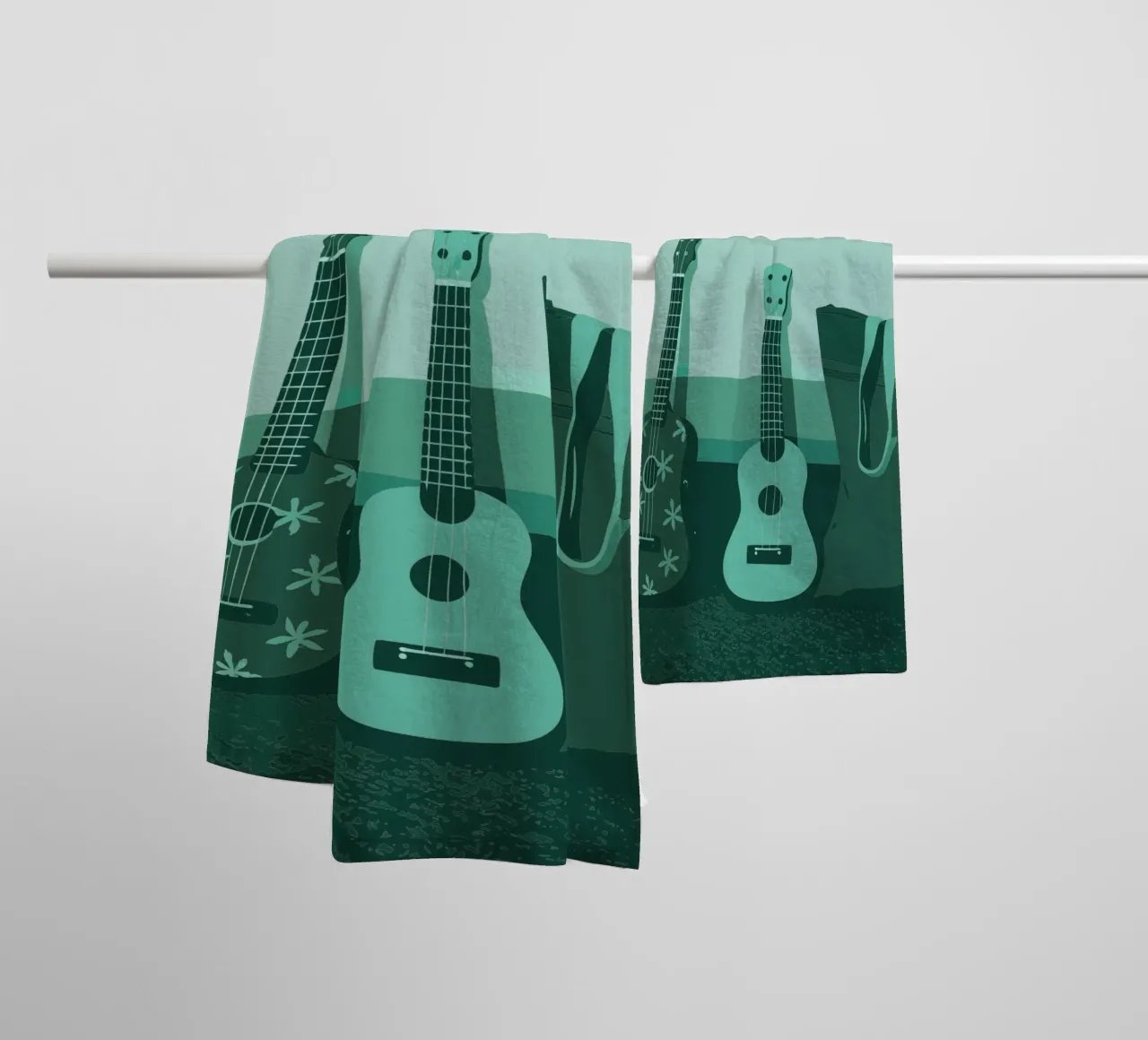 Twee gitaren badhanddoek van MUSIC EDITION