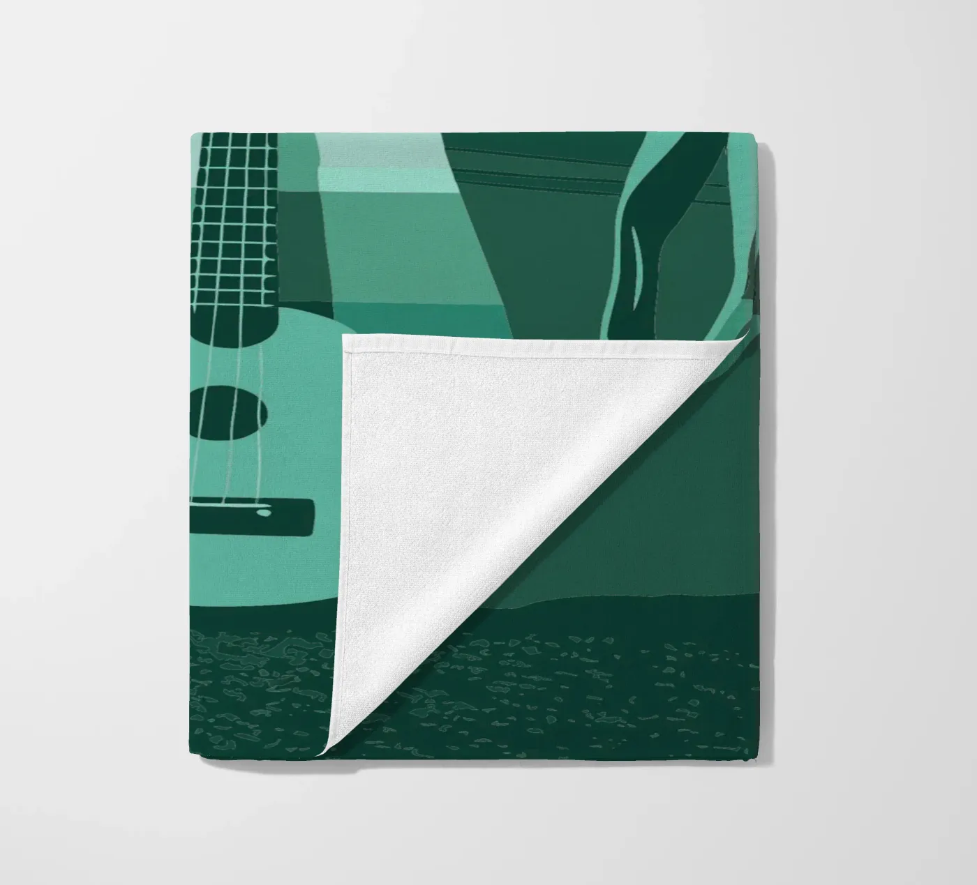 Twee gitaren strandhanddoek van MUSIC EDITION