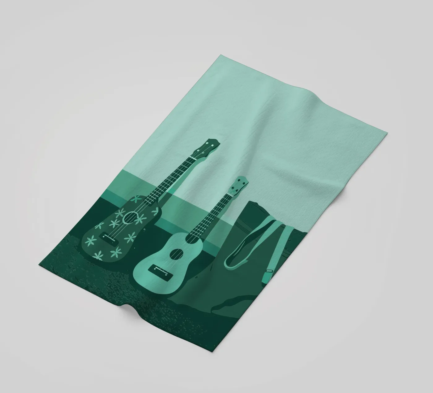 Twee gitaren strandhanddoek van MUSIC EDITION