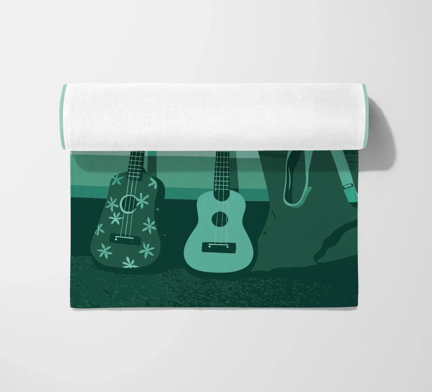 Twee gitaren strandhanddoek van MUSIC EDITION