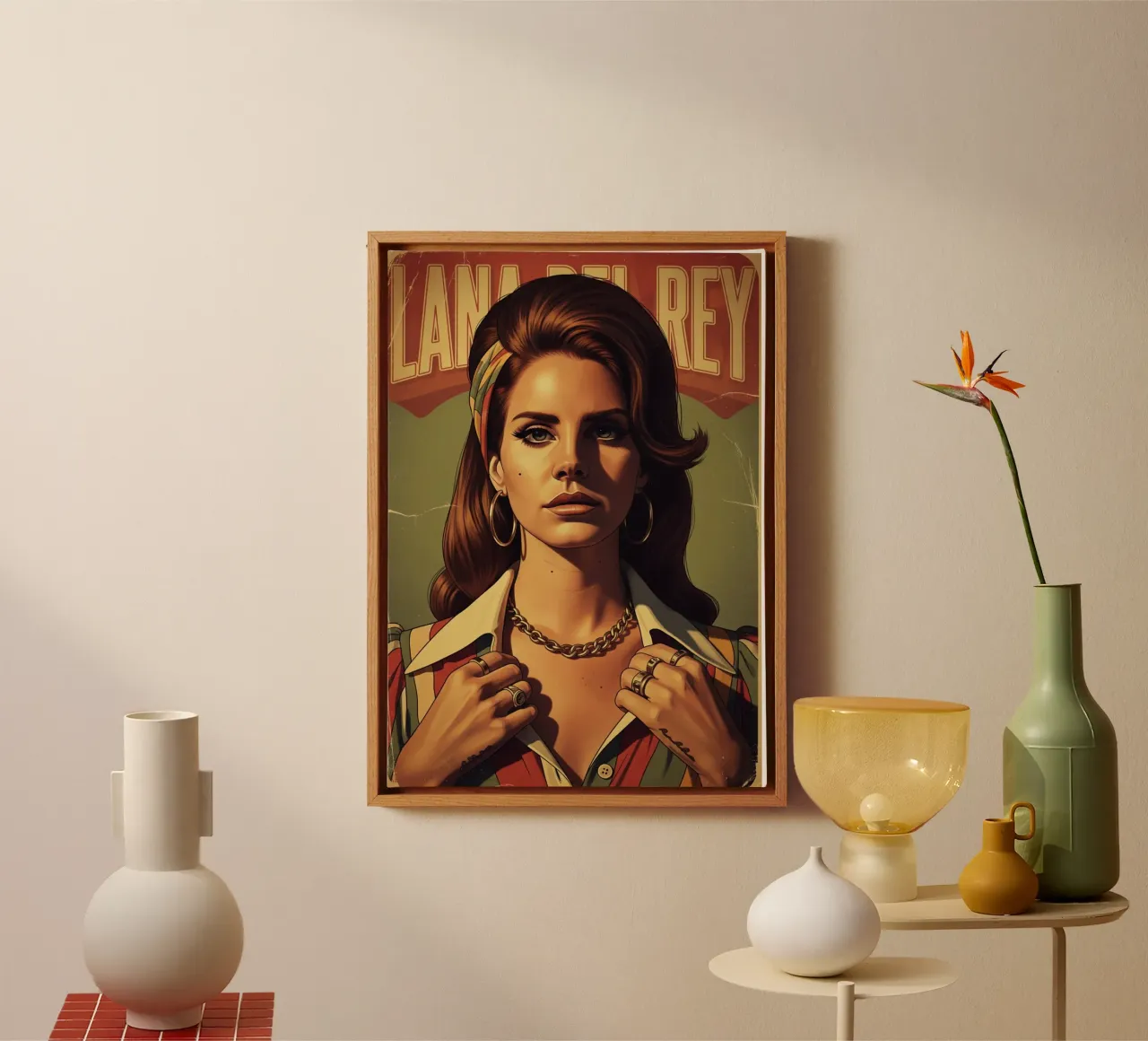Lana Del Rey - Vintage #2 tela con Cornice a cassetta da Lembayung art
