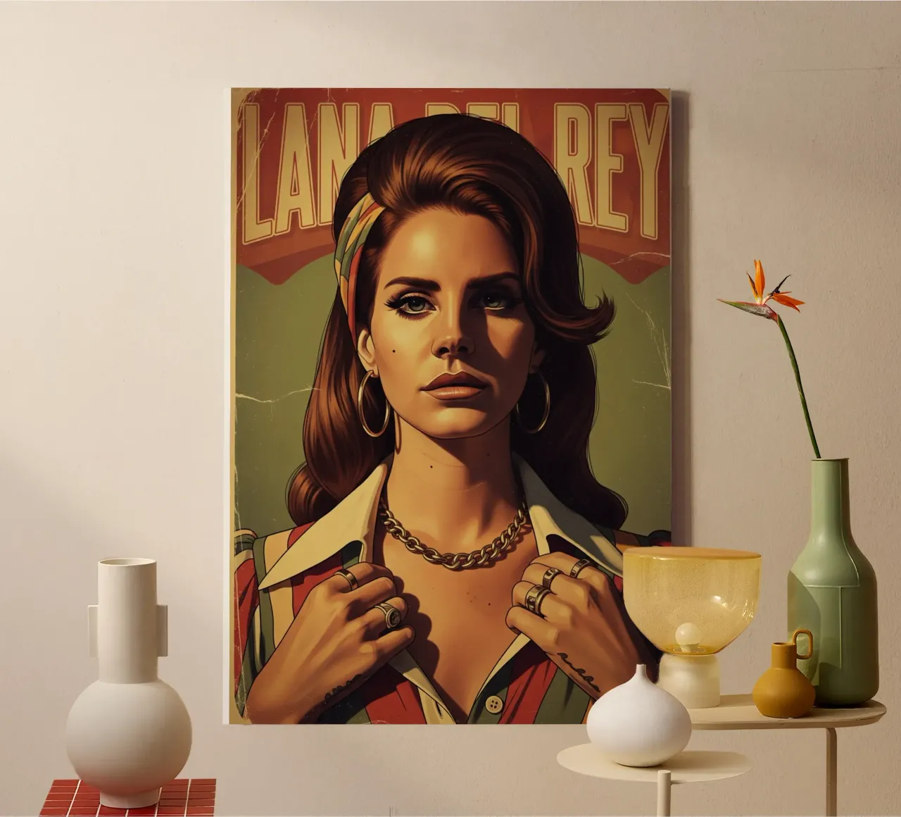 Lana Del Rey - Vintage #2 tela con Cornice a cassetta da Lembayung art