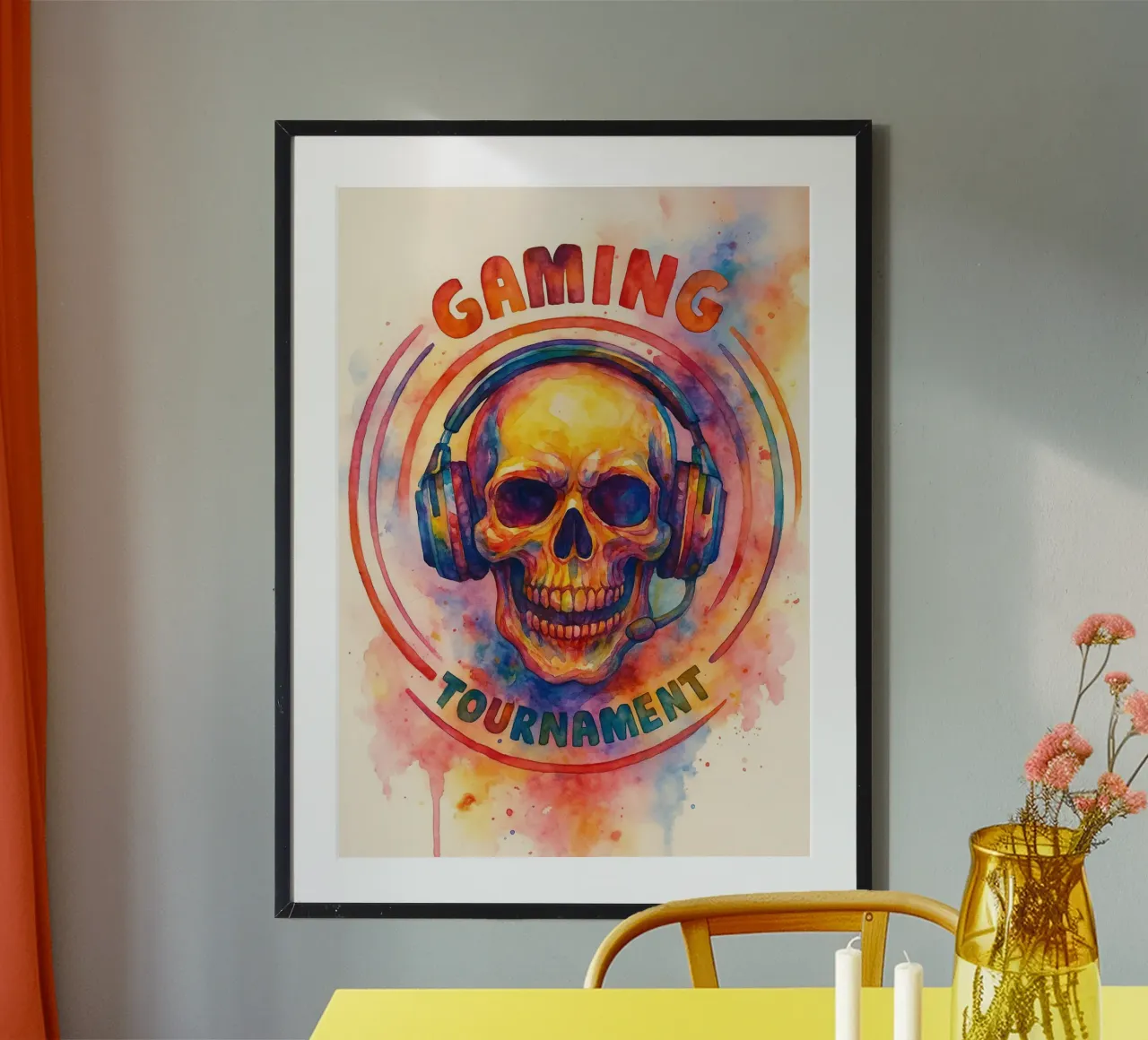 San Giuseppe Cattolico poster con telaio in legno da kadilans