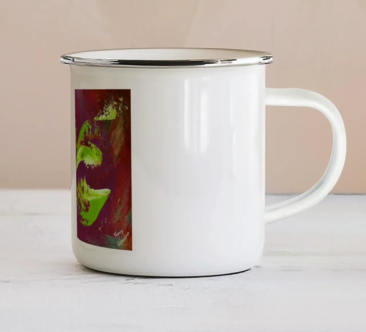 IDEAL GIFT 66 invers tazza in smalto da Thierry Vobmann Abstract painting