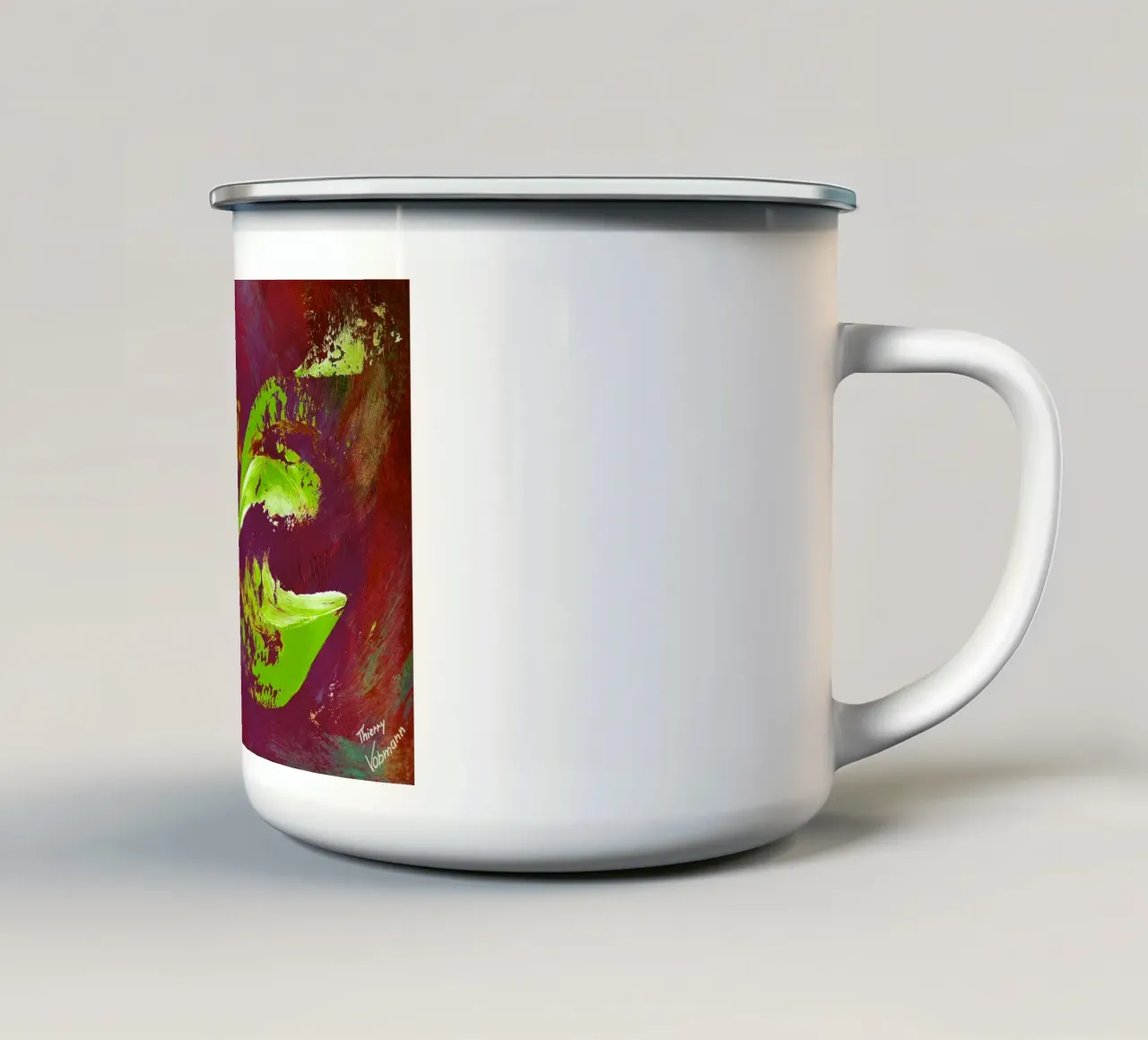 IDEAL GIFT 66 invers tazza in smalto da Thierry Vobmann Abstract painting
