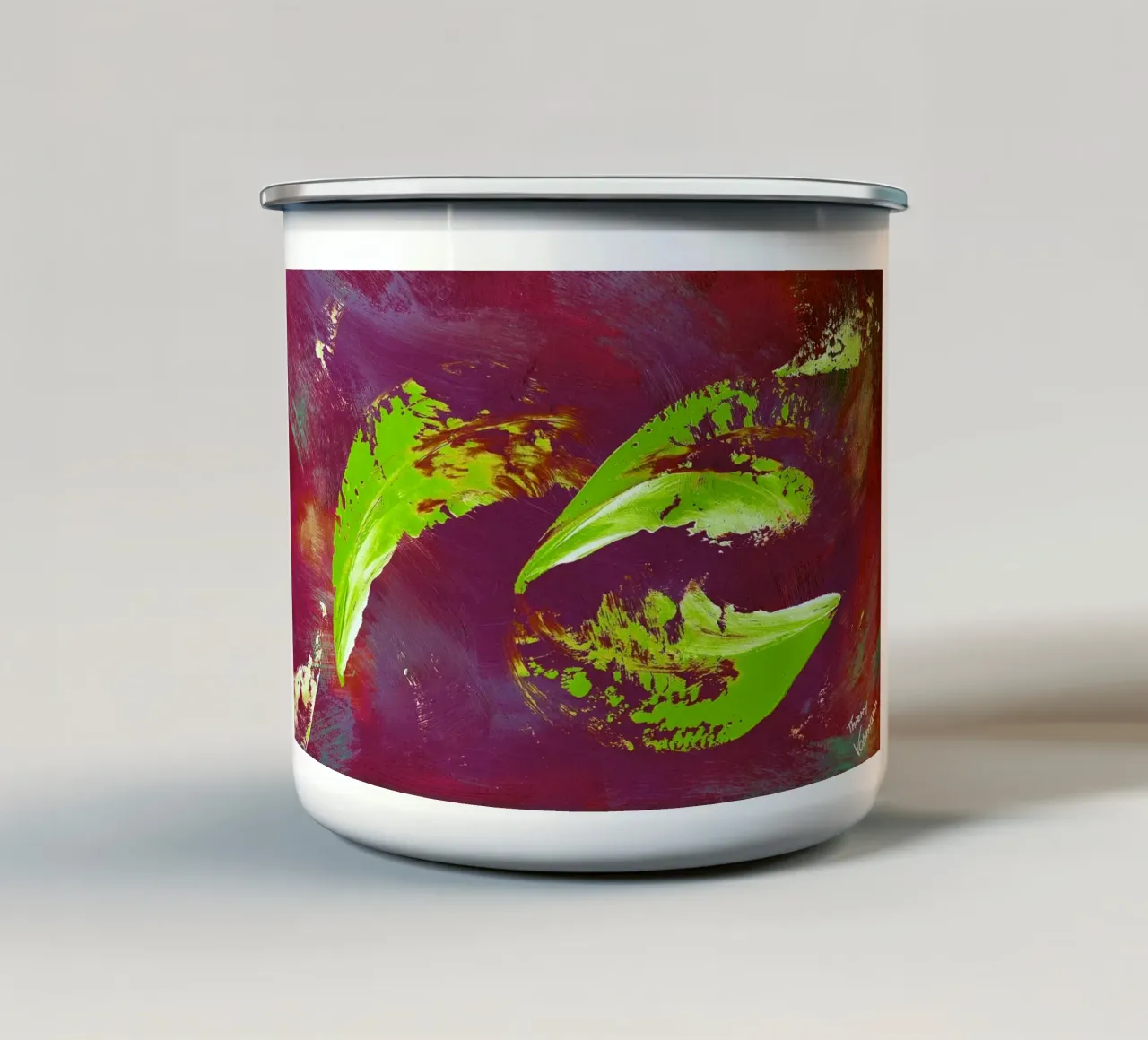 IDEAL GIFT 66 invers tazza in smalto da Thierry Vobmann Abstract painting