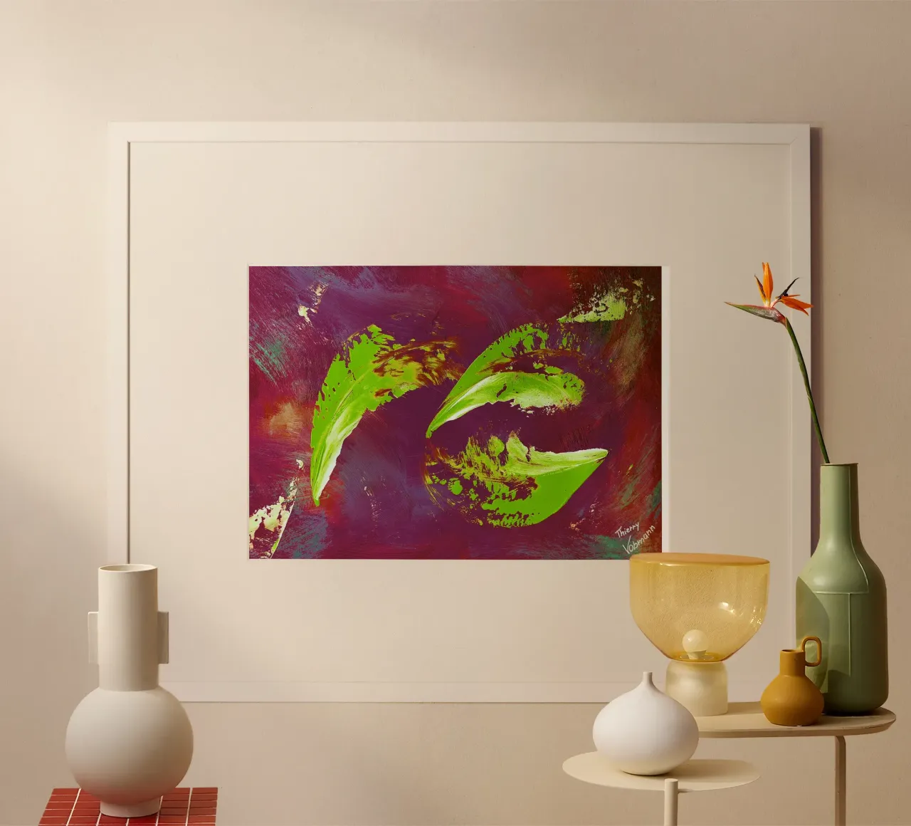 IDEAL GIFT 66 invers poster con telaio in plastica da Thierry Vobmann Abstract painting