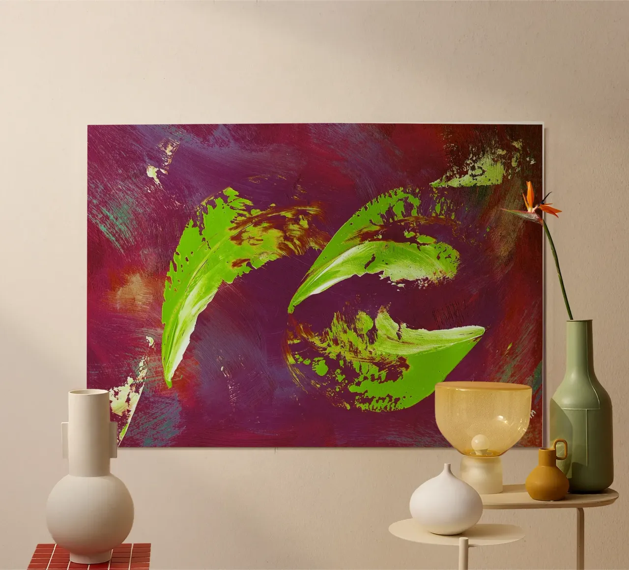 IDEAL GIFT 66 invers poster con telaio in plastica da Thierry Vobmann Abstract painting