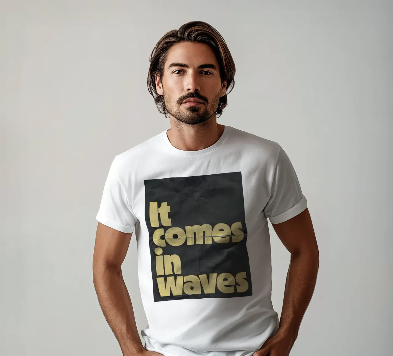 it comes in waves t-shirt da Type & Tape