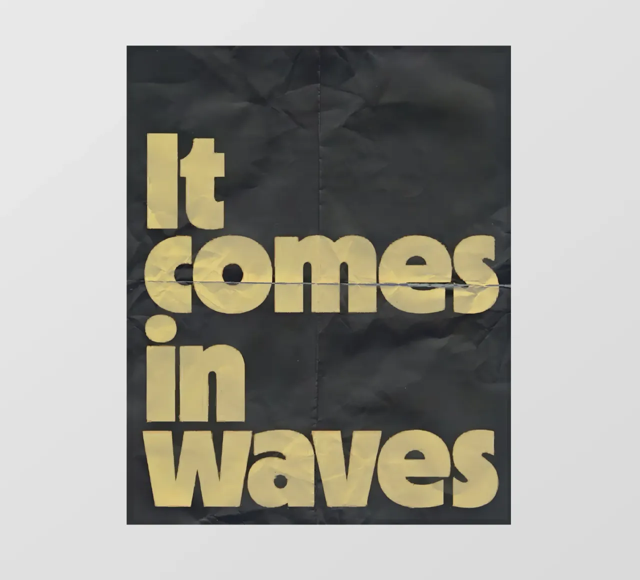 it comes in waves telo in pvc da Type & Tape