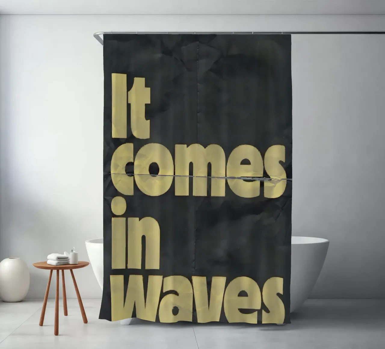 it comes in waves tenda da doccia da Type & Tape