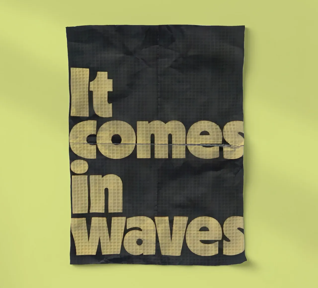 it comes in waves canovaccio da cucina da Type & Tape