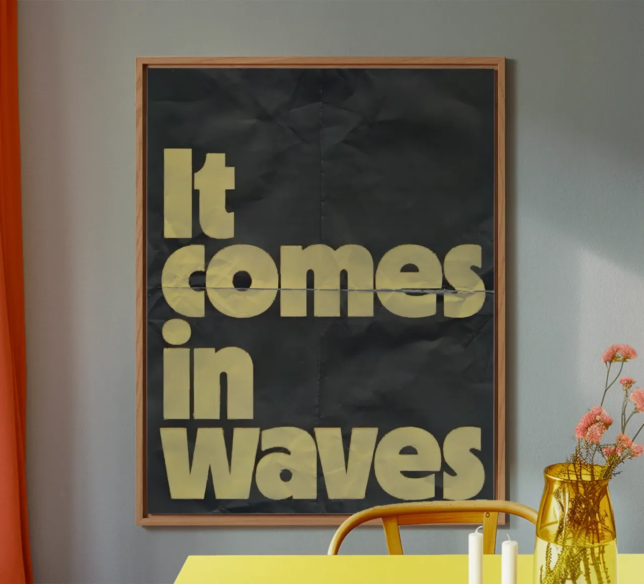 it comes in waves alluminio dibond da Type & Tape
