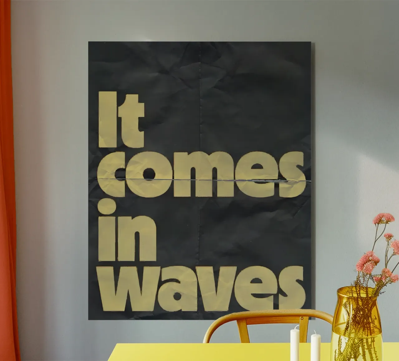 it comes in waves alluminio dibond da Type & Tape
