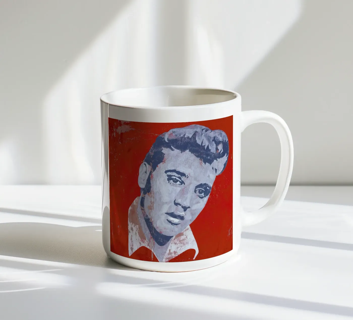 Elvis ceramic mug by Andy Bridge