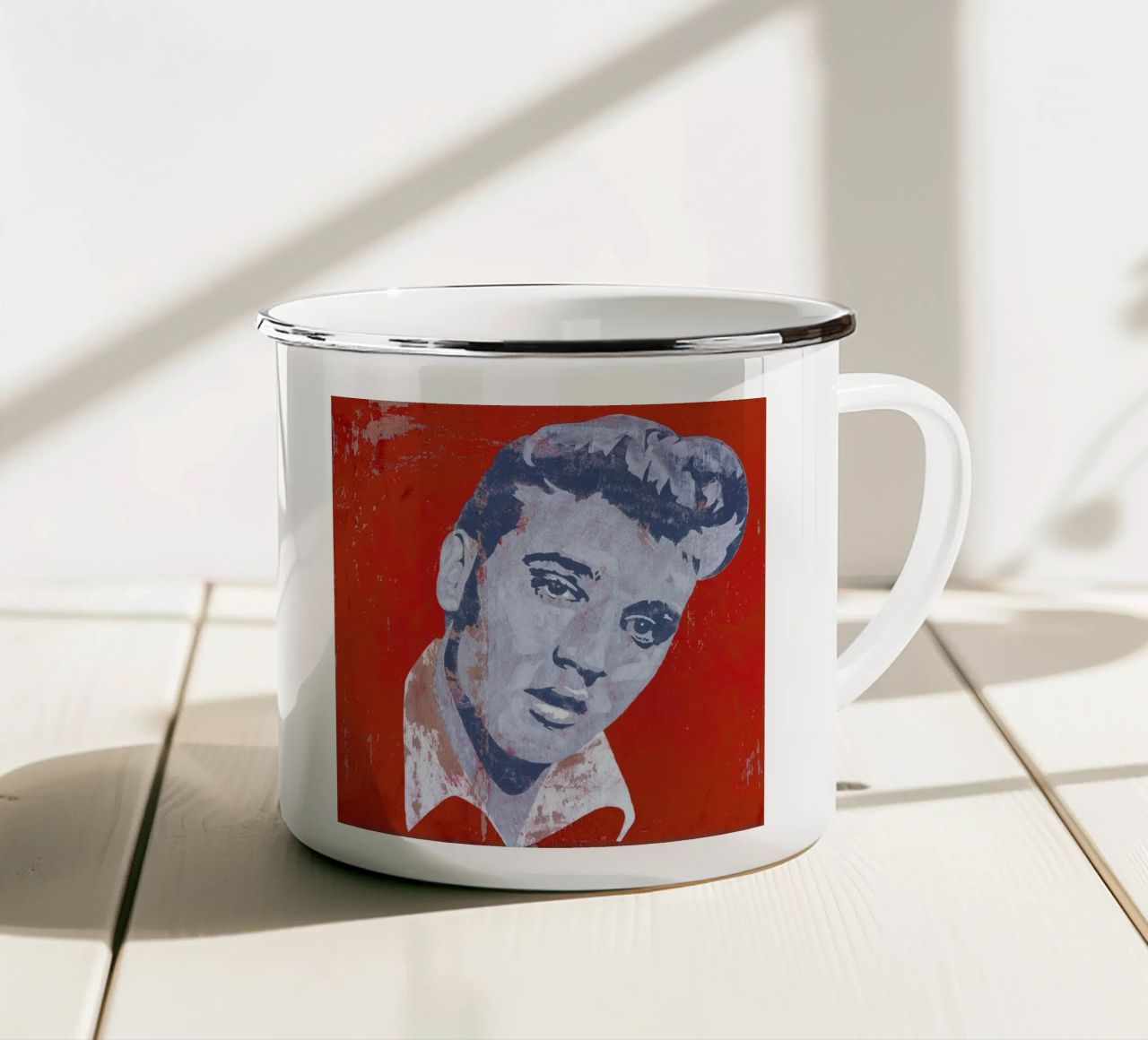 Elvis tazza in smalto da Andy Bridge